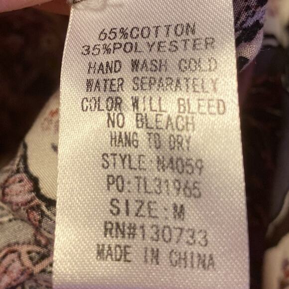 Umgee Bohemian Dress Women's Size M Embroidery Colorful Mini 3/4 Sleeves Crochet - Picture 11 of 12